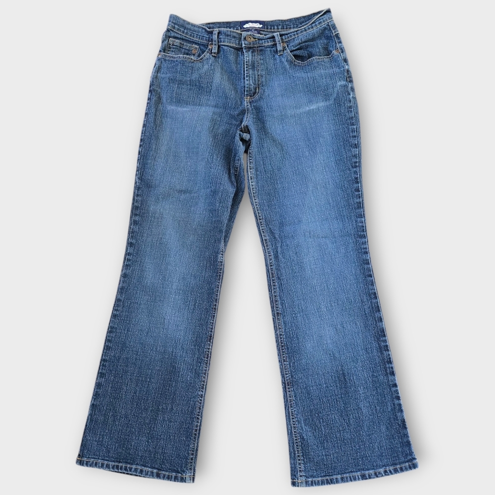 Vintage Y2K LA Blues Jeans Size 12 Blue Denim Mid Rise Stretch Bootcut Waist 30"